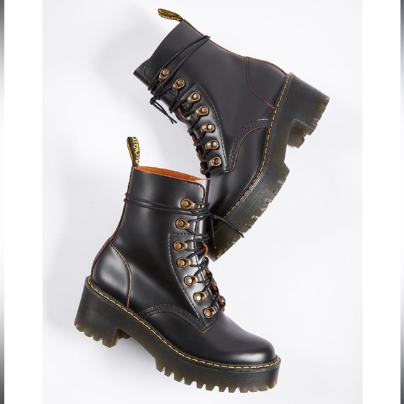 Dr. Martens Leona black combat boot 37 - Picture 5 of 11
